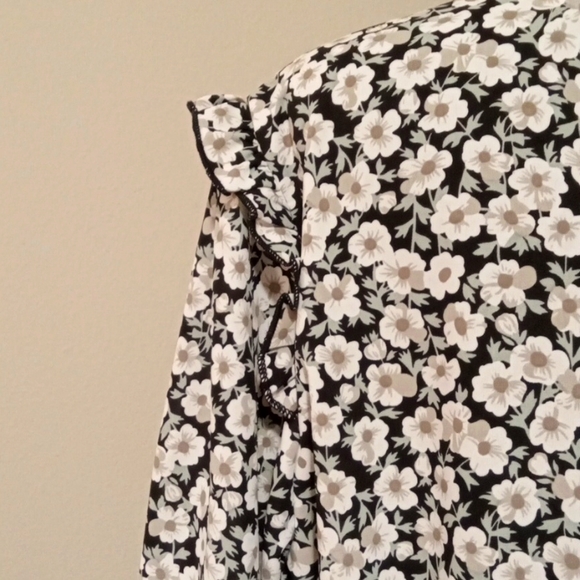 Mock Neck Long Sleeve Floral Print Work Dress Women Size XL - Picture 6 of 7